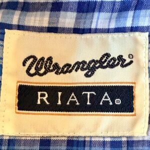 Wrangler Blue and White Checkered Shirt